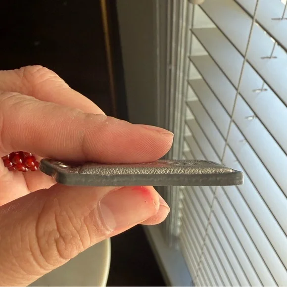 Coach Metallic Gray Silver Leather Hangtag - Picture 3 of 6